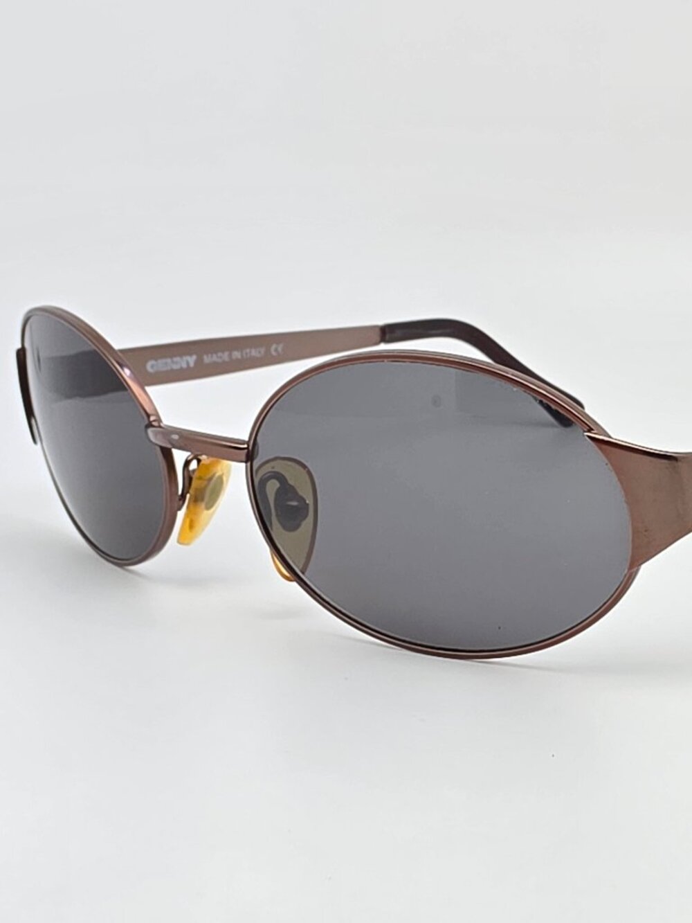 Genny 664-S 5308-S Bronze Brown Frame Grey Lens Sunglasses Italy 54-16-130
